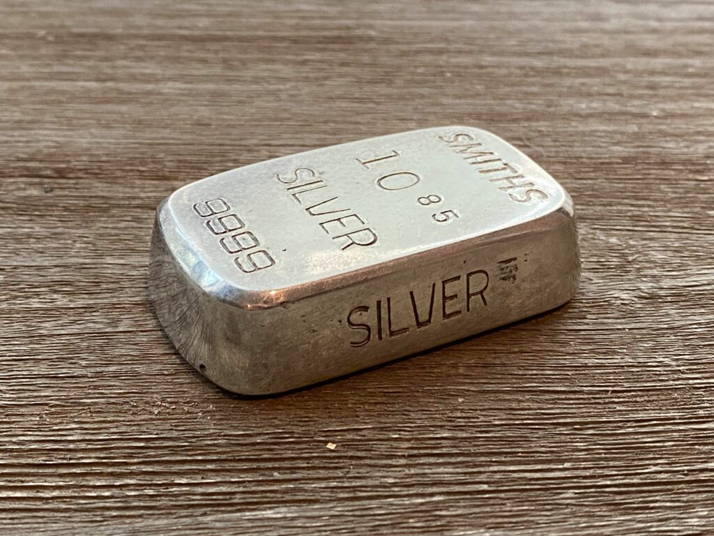 Smiths 10.85 oz vintage silver bar profile