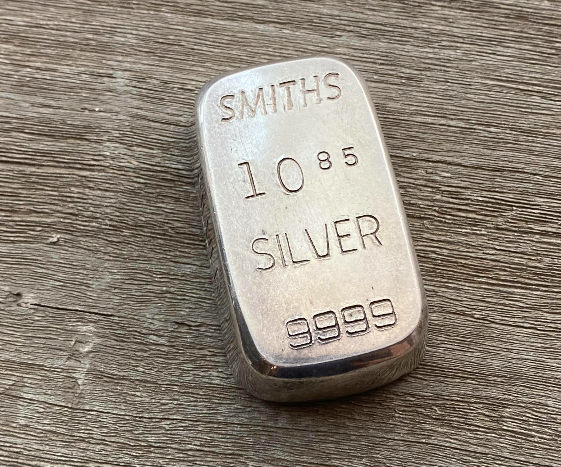 Smiths 10.85 oz vintage silver bar front