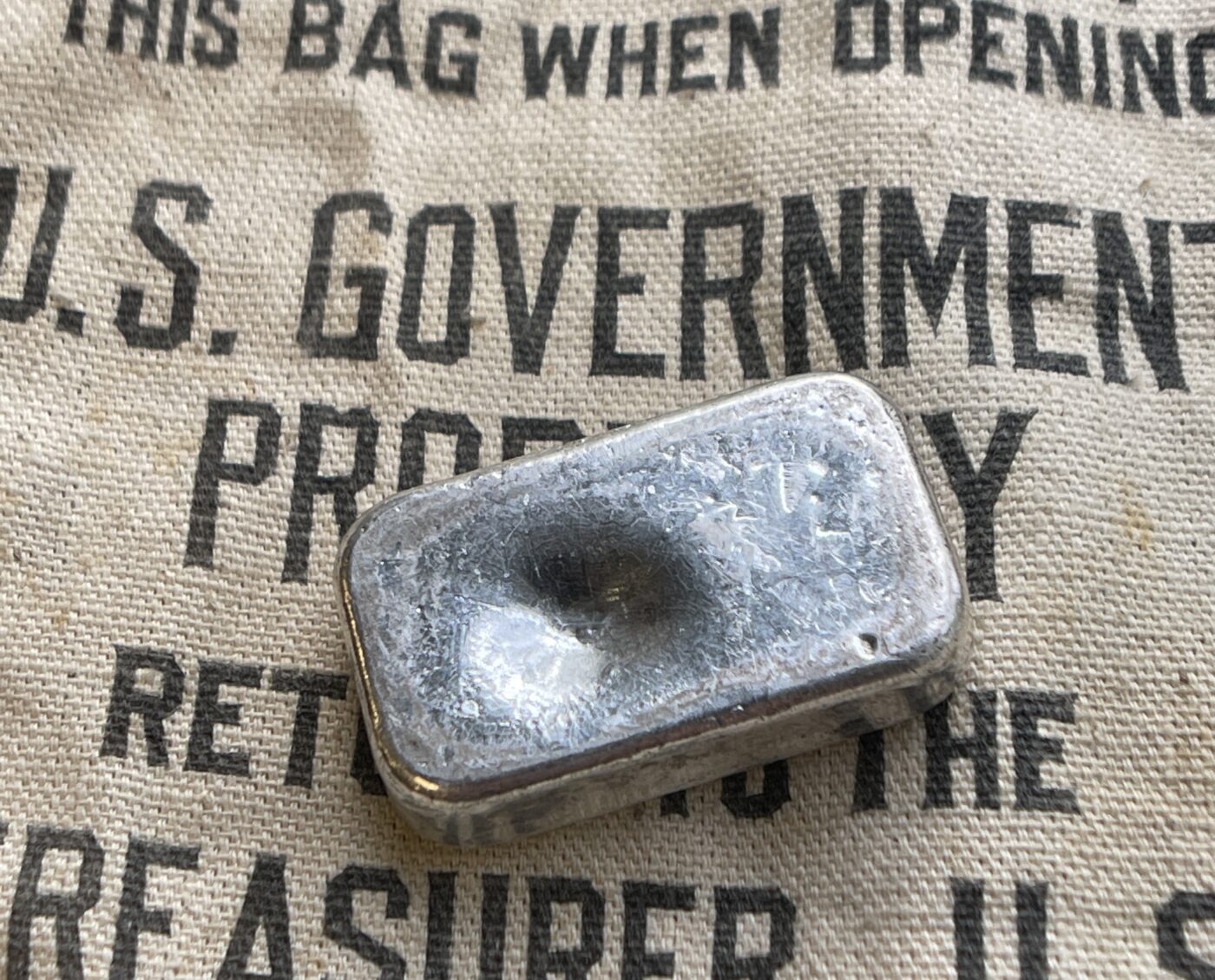 Silver Inverted Delta Delta Refining 5.00 oz. | Vintage Silver