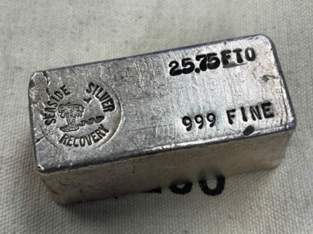 Seaside Silver Recovery Vintage Silver bar 25.75 H Front
