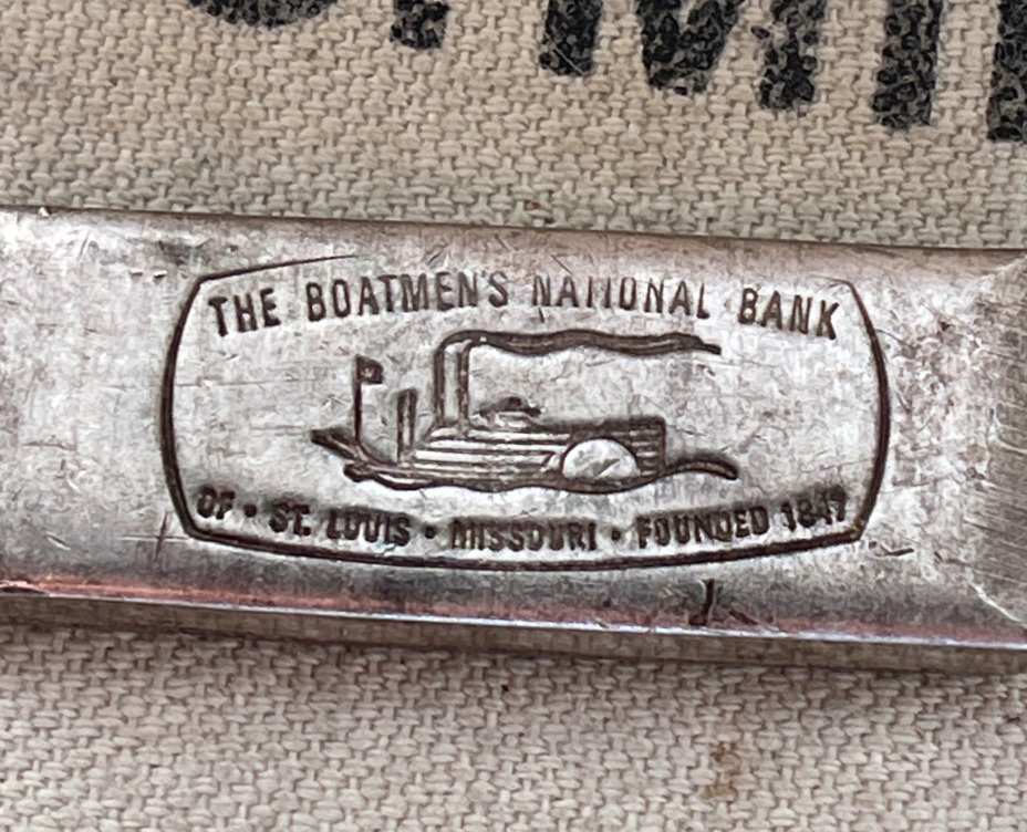 Boatmans National Bank vintage silver hallmark