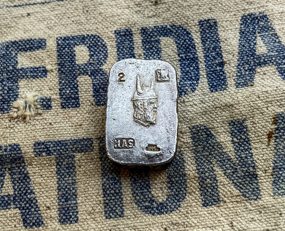 HAS Viking 2 oz Silver Bar Front